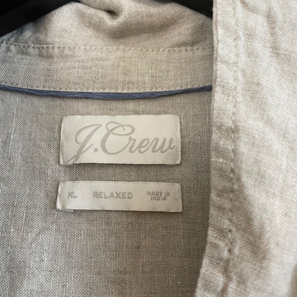 J. Crew Linen Relaxed-Fit Shirt Dress, XL - Picture 3 of 8
